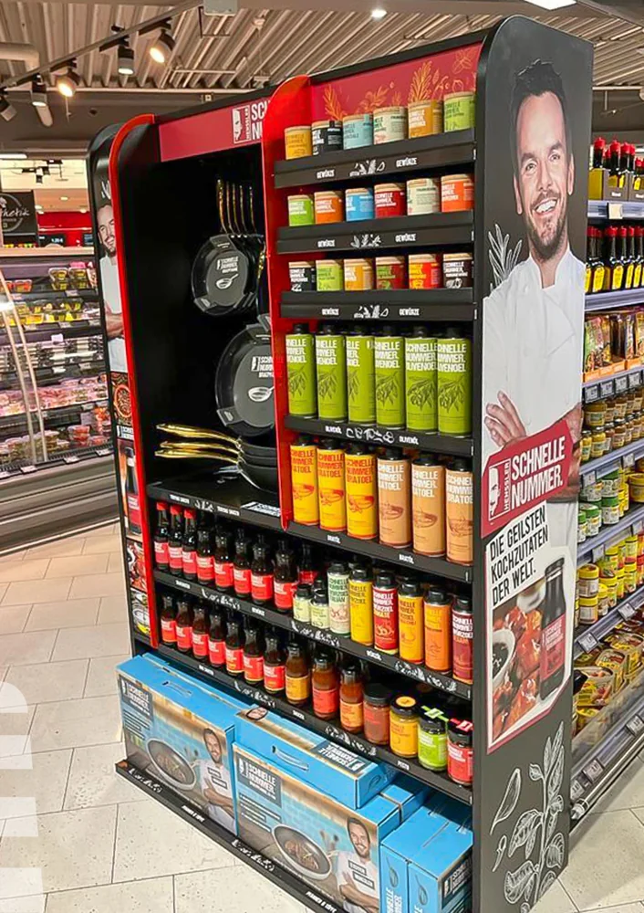 Bodenaufsteller f&uuml;r Henssler &bdquo;Schnelle Nummer