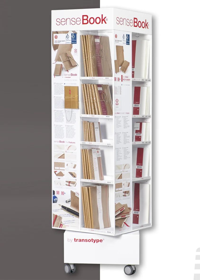 Drehaufsteller f&uuml;r senseBook by transotype